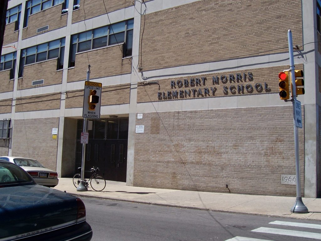 Entrance of Robert Morris School