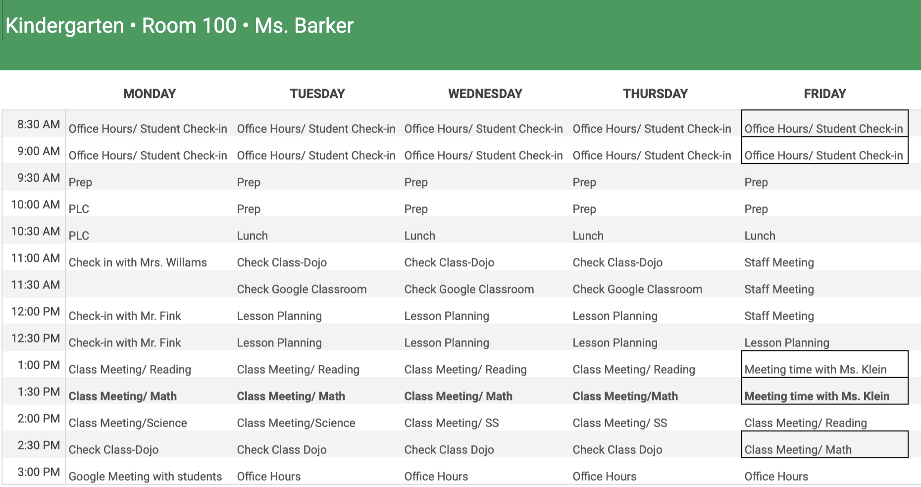 Online Learning Schedules Robert Morris School